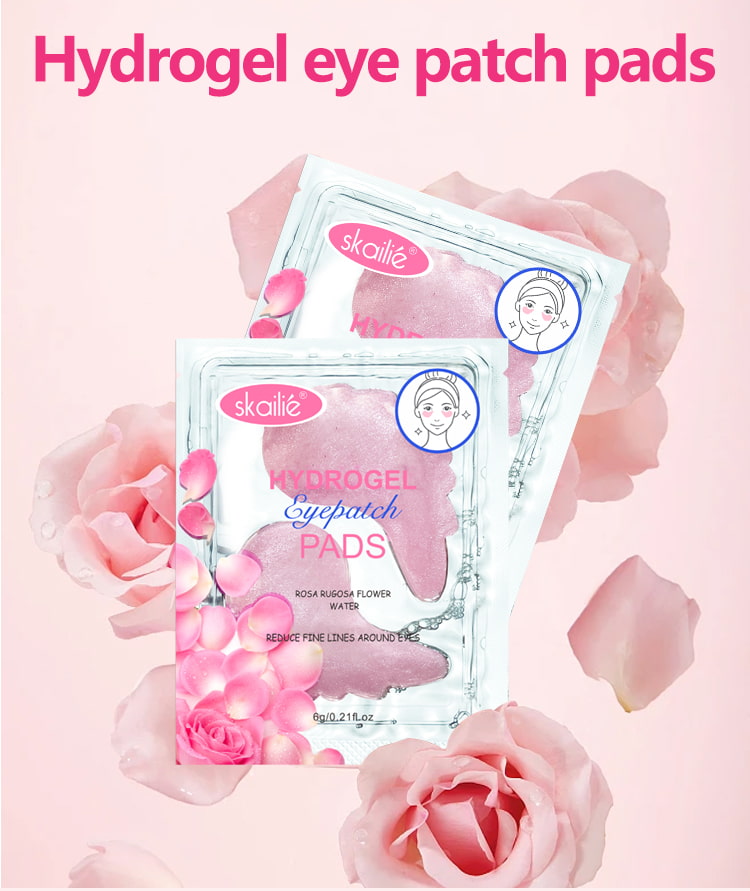 Masque pour les yeux à l'aile de collagène à la rose