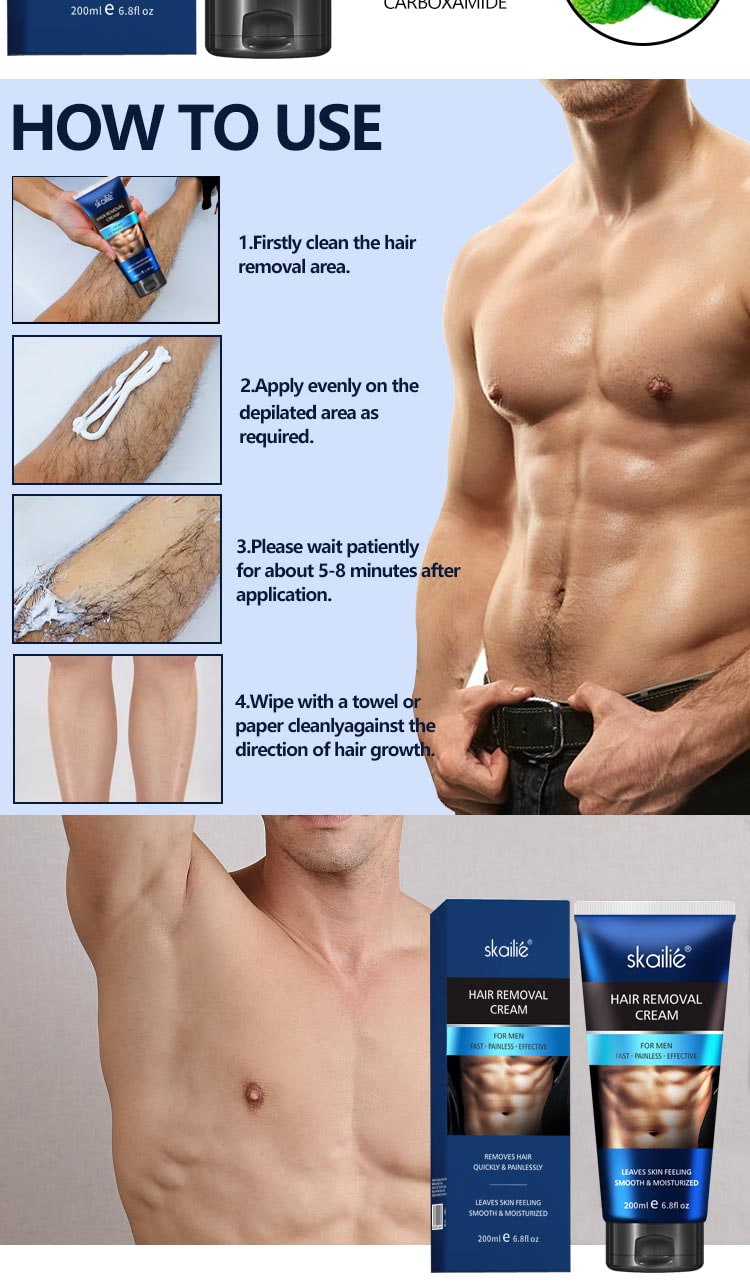 Crème dépilatoire pour hommes
