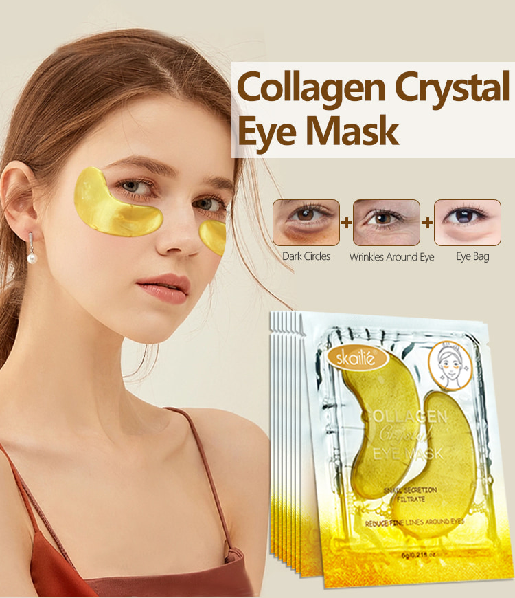 Masque pour les yeux en cristal d'or