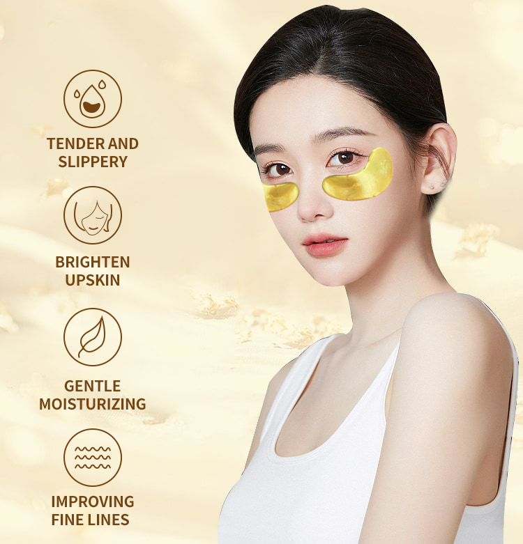 Masque pour les yeux en cristal d'or d'escargot
