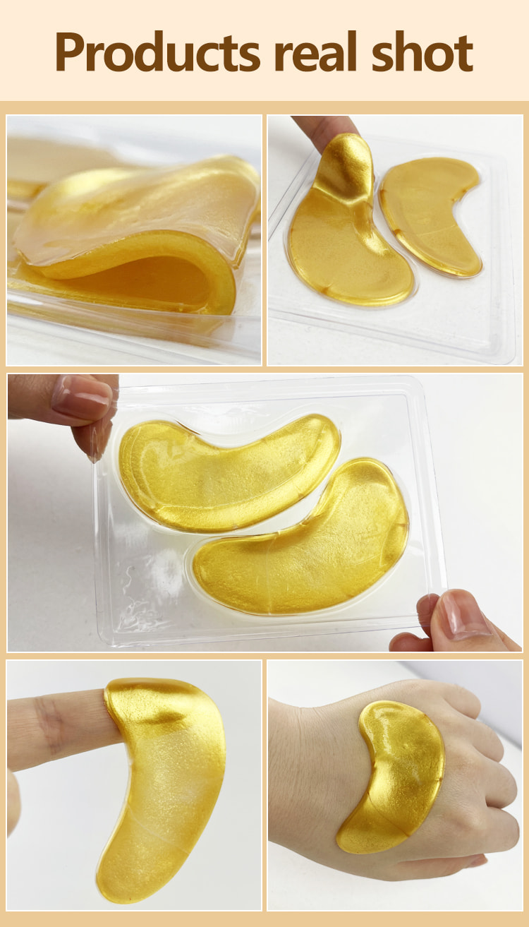 Masque pour les yeux en cristal d'or d'escargot
