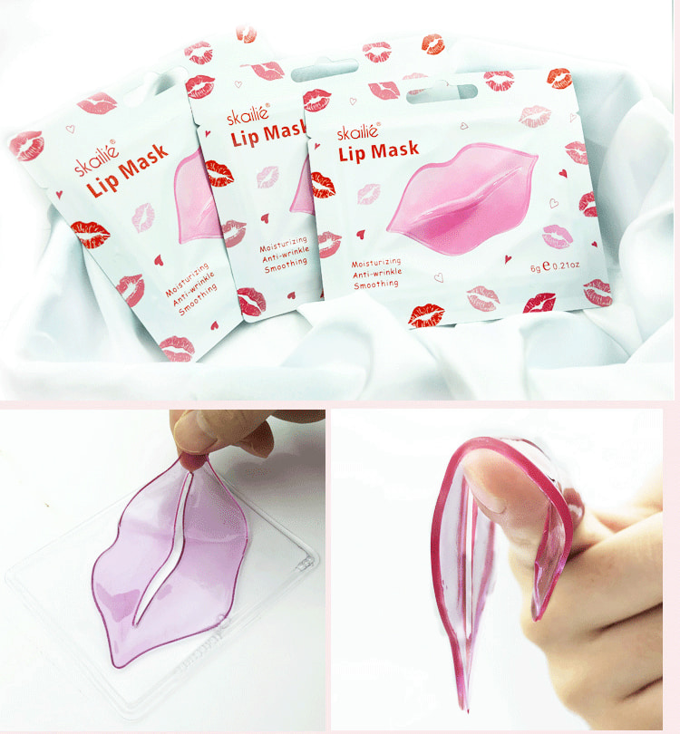 Masque pour les lèvres au collagène rose