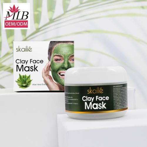 Masque visage à l'argile et à l'aloe vera
