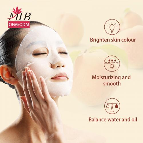 Feuille de masque facial hydratant à la pêche