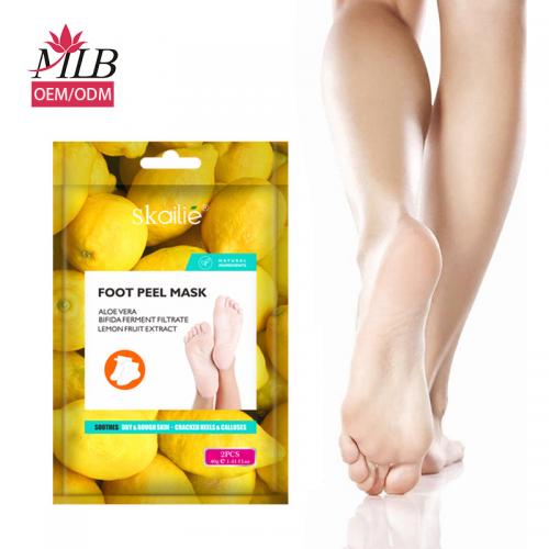 masque exfoliant pour les pieds au citron