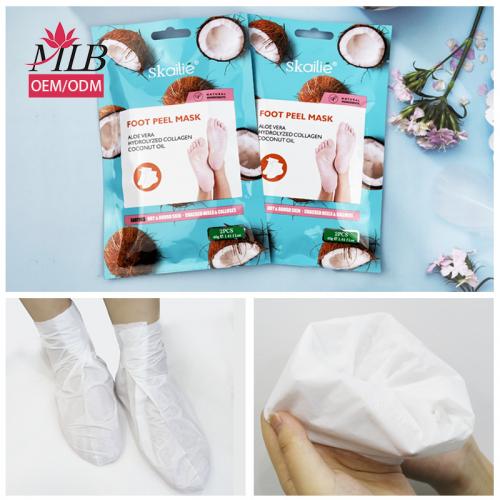 masque exfoliant pour les pieds à la noix de coco