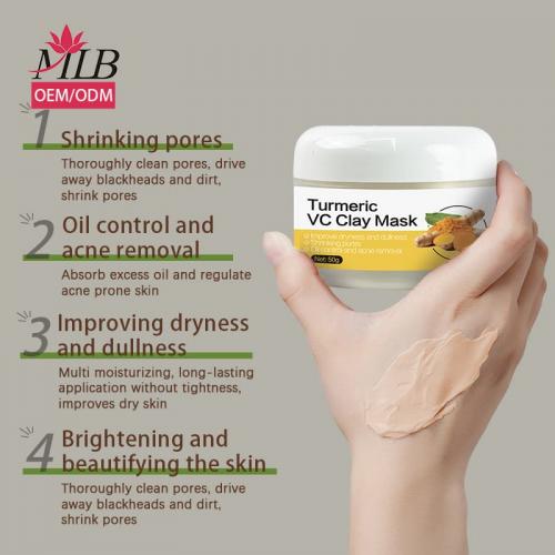 Masque facial à la boue au curcuma VC