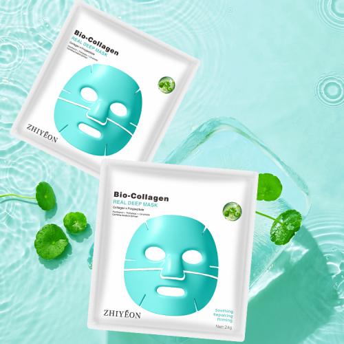 Collagène Réparation transparente Masque facial rafraîchissant