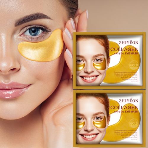 Tampons oculaires en cristal en or 24K